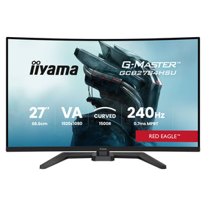 Iiyama g-master red eagle gcb2784hsu-b1 27 curved gaming monitor (zwart, 1x displayport, 2x hdmi, 2x usb-a, 240 hz)