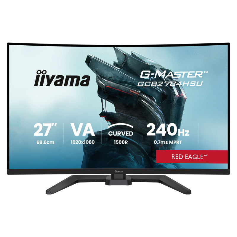 Afbeelding laden in galerijviewer, Iiyama g-master red eagle gcb2784hsu-b1 27 curved gaming monitor (zwart, 2x hdmi, displayport, 2x usb, 240 hz)
