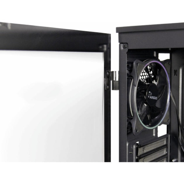 Afbeelding laden in galerijviewer, Inter-tech x-608 infinity micro midi tower behuizing (zwart | 1x usb-a | 1x usb-c | rgb | window)
