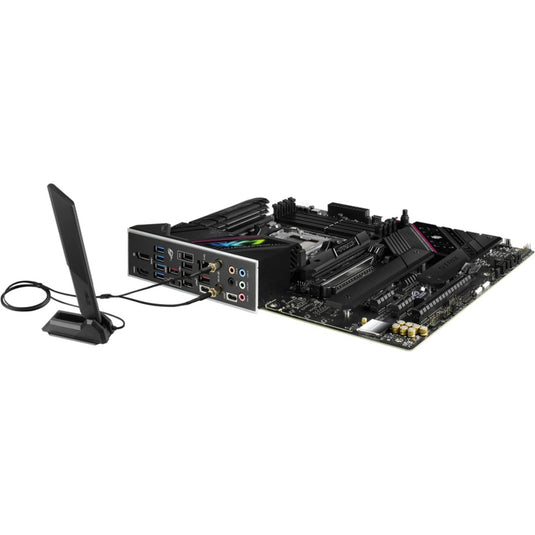 Asus rog strix b650e-f gaming wifi socket am5 moederbord (zwart, raid, 2.5 gb-lan, wi-fi 6e, bt 5.2, sound, atx)