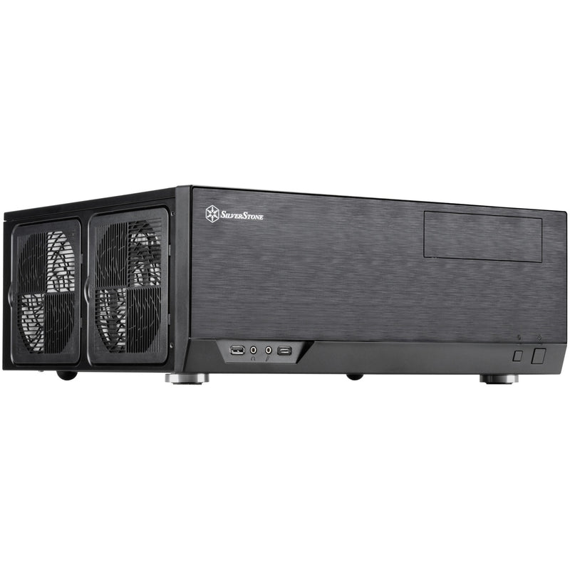 Afbeelding laden in galerijviewer, Silverstone sst-gd09b-c htpc behuizing (zwart | 1x usb-a | 1x usb-c)

