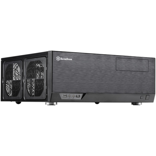 Silverstone sst-gd09b-c htpc behuizing (zwart | 1x usb-a | 1x usb-c)