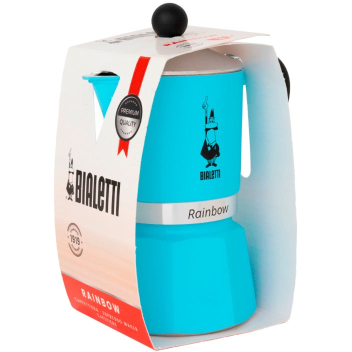 Afbeelding laden in galerijviewer, Bialetti rainbow espressomachine (lichtblauw, 6-kops)

