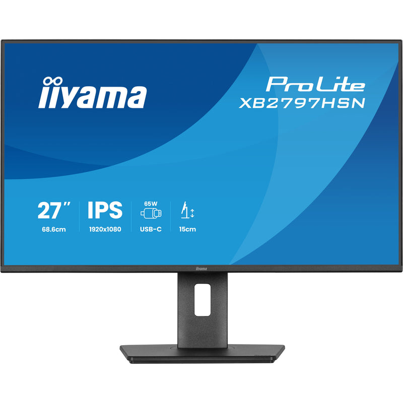 Afbeelding laden in galerijviewer, Iiyama prolite xb2797hsn-b1 27 monitor (zwart, 100 hz, hdmi, displayport, usb-c, lan, audio)
