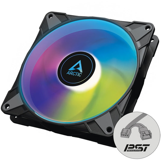 Arctic p14 pwm pst a-rgb case fan (zwart, 140 x 140 x 27 mm)