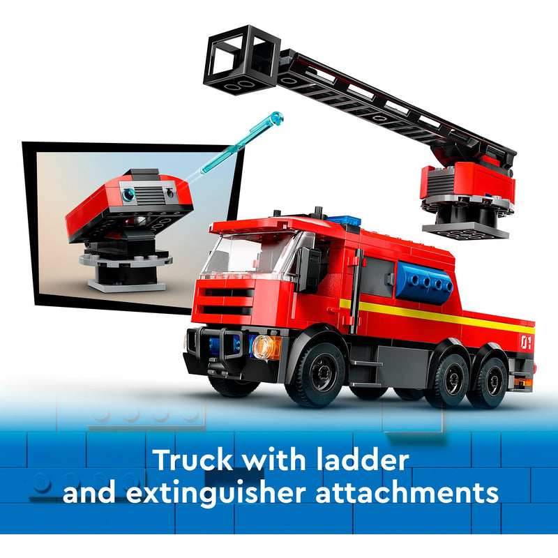 Afbeelding laden in galerijviewer, Lego city - brandweerkazerne en brandweerauto constructiespeelgoed (60414)
