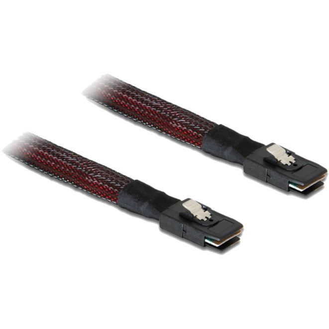 Afbeelding laden in galerijviewer, Delock mini sas sff-8087 > mini sas sff-8087 kabel (rood zwart, 0,5 meter)
