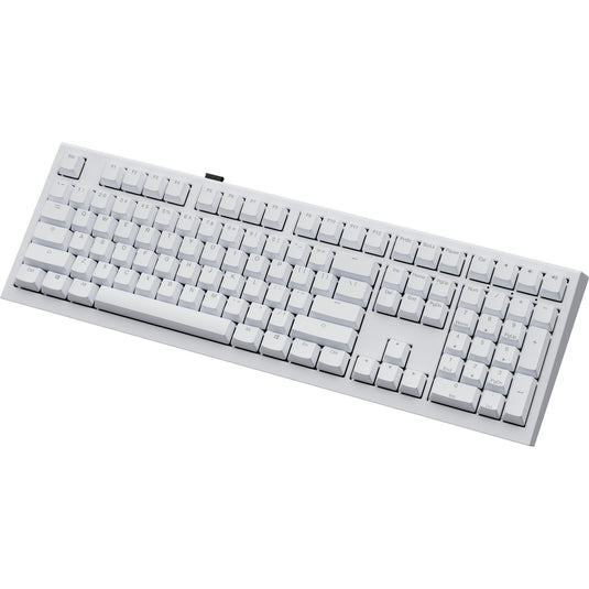 Ducky one x wireless rgb mechanisch toetsenbord (wit, us lay-out (qwerty), inductive, 100%, hot-swappable, pbt, 2.4 ghz | bluetooth | usb-c)