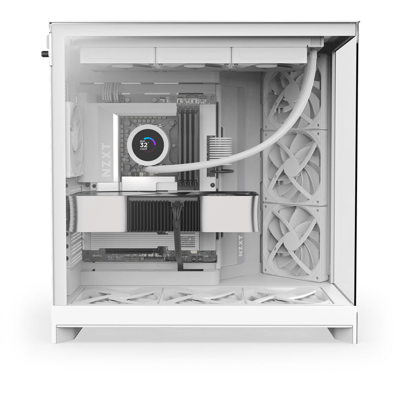Afbeelding laden in galerijviewer, Nzxt h9 flow midi tower behuizing (wit (mat) | 2x usb-a | 1x usb-c | tempered glass)
