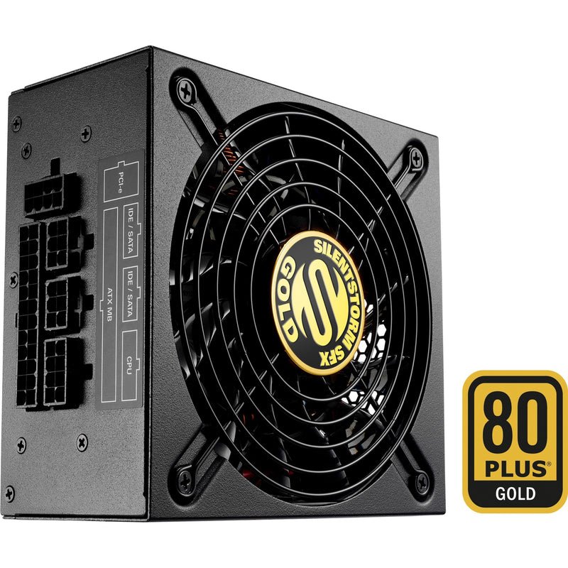 Afbeelding laden in galerijviewer, Sharkoon silentstorm sfx 500 gold modulaire 500 watt voeding (zwart, 2x pcie)
