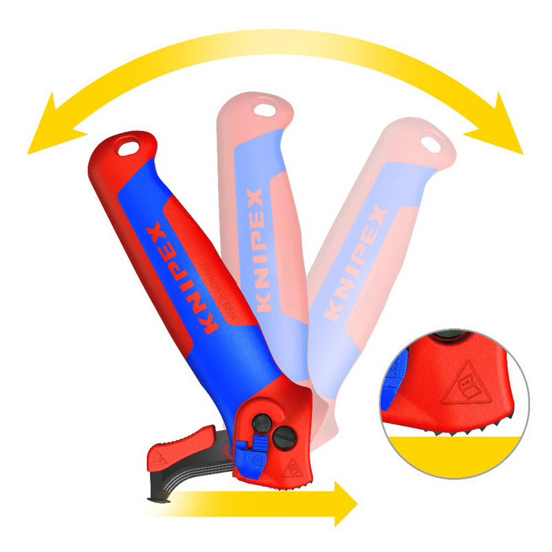Afbeelding laden in galerijviewer, Knipex kabelmes, met glijschoen (rood blauw)

