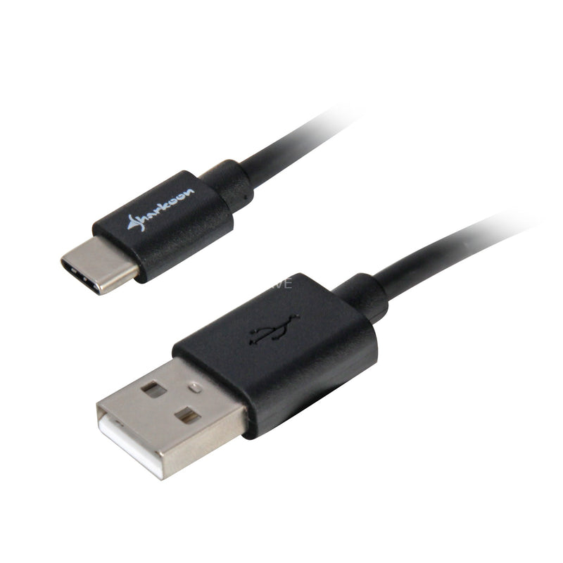 Afbeelding laden in galerijviewer, Sharkoon usb-a 2.0 - usb-c kabel (zwart, 3 meter)
