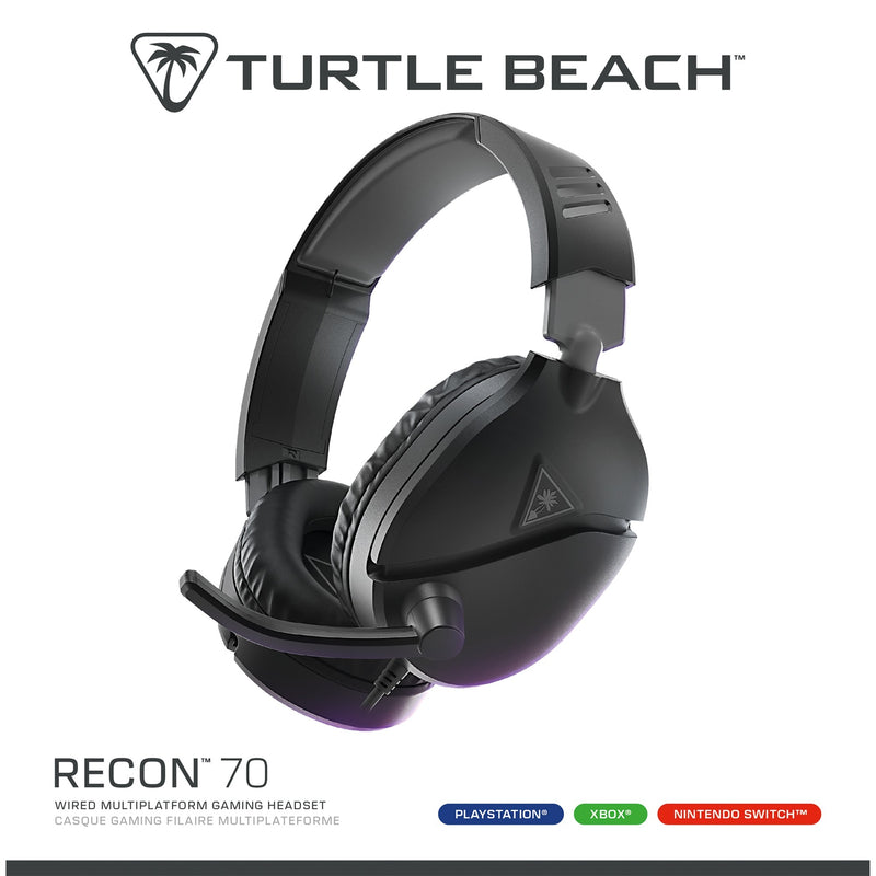 Afbeelding laden in galerijviewer, Turtle beach ear force recon 70p black (2024) over-ear gaming headset (zwart, ps4, ps5, xbox series x|s, xbox one, switch, pc, mobile)
