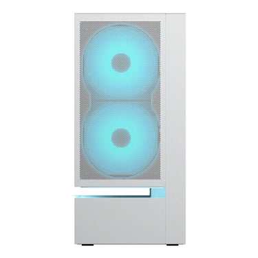 Cougar cfv235 mesh midi tower behuizing (wit | 2x usb-a | 1x usb-c | rgb | tempered glass)