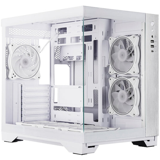 Chieftec visio midi tower behuizing (wit | 2x usb-a | 1x usb-c | rgb | tempered glass)
