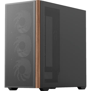Aerocool b301a mini tower behuizing (zwart | 1x usb-a | 1x usb-c | rgb)