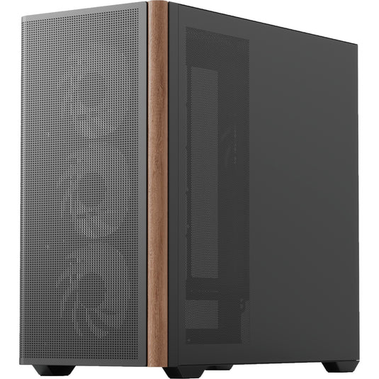 Aerocool b301a mini tower behuizing (zwart | 1x usb-a | 1x usb-c | rgb)