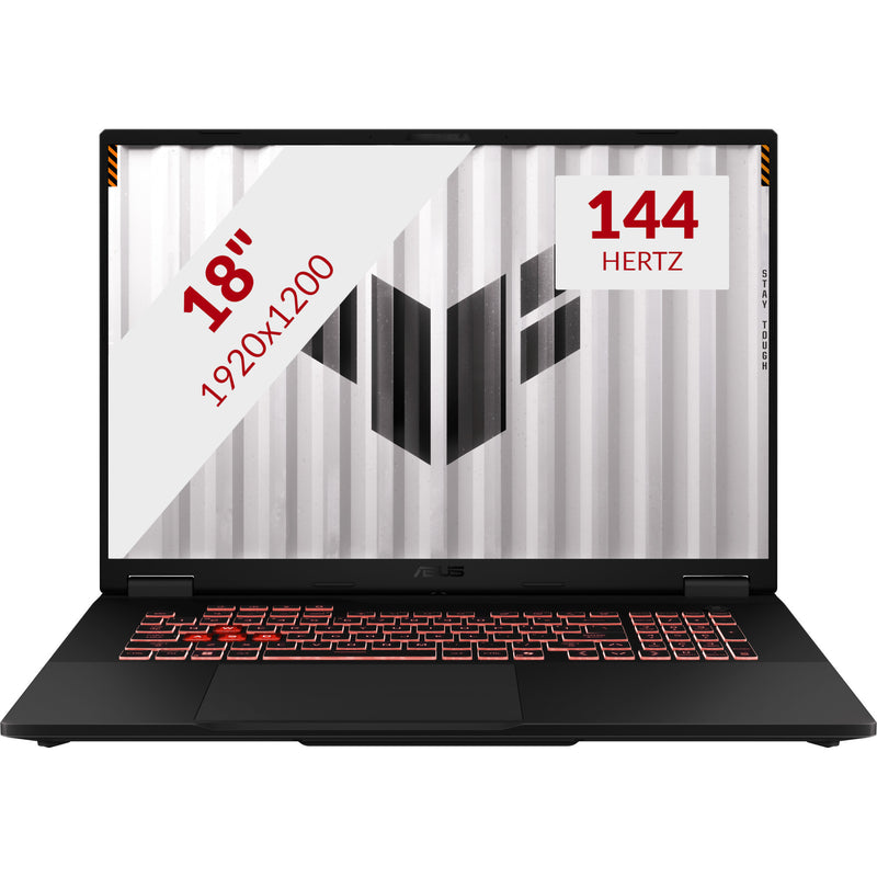 Afbeelding laden in galerijviewer, Asus tuf gaming a18 fa808um-s8132w 18 gaming laptop (zwart grijs | r7 260 | rtx 5060 | 16 gb | 512 gb ssd)
