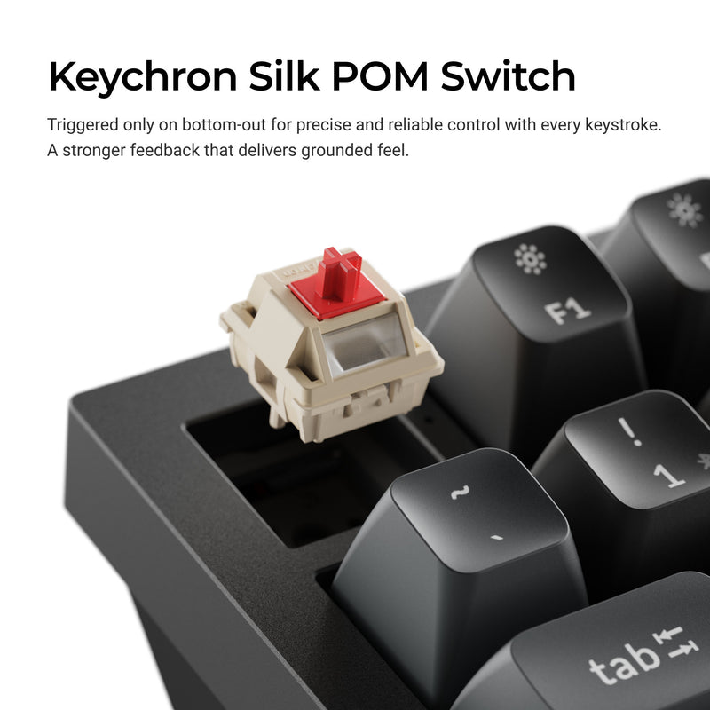 Afbeelding laden in galerijviewer, Keychron q3 ultra-m3 8k wireless custom mechanical keyboard (zwart, us lay-out (qwerty), silk pom brown, 80% (tkl), rgb, hot swap, 8k, 2.4 ghz | bluetooth 5.2 | usb-c)
