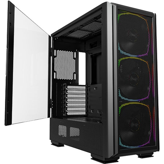 Montech sky two gx midi tower behuizing (zwart | 2x usb-a | 1x usb-c | window)
