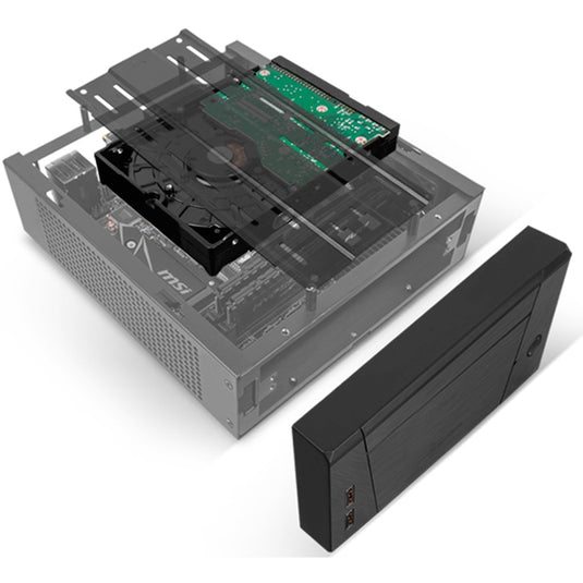 Silverstone sst-ml10b htpc behuizing (zwart | 2x usb-a)
