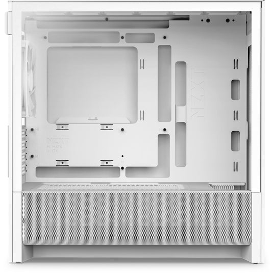 Nzxt h3 flow midi tower behuizing (wit (mat) | 1x usb-a | 1x usb-c | tempered glass)