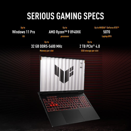 Asus tuf gaming a16 fa608um-rv253w 16 gaming laptop (grijs | ryzen 7 260 | rtx 5060 | 16 gb | 1 tb ssd)