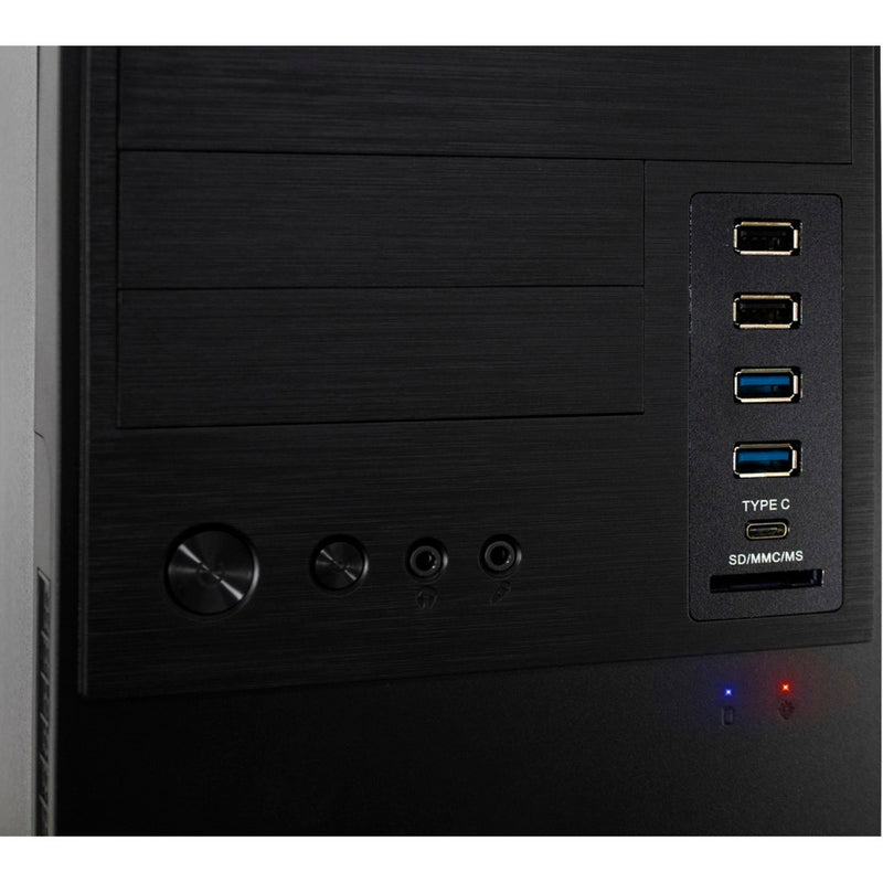 Afbeelding laden in galerijviewer, Inter-tech it-6865 midi tower behuizing (zwart | 4x usb-a | 1x usb-c)

