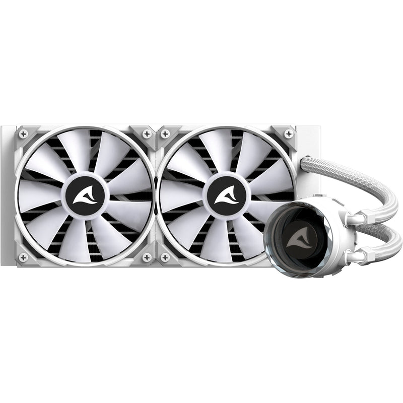 Afbeelding laden in galerijviewer, Sharkoon s80 rgb white waterkoeling (wit, 4-pins pwm fan-connector)
