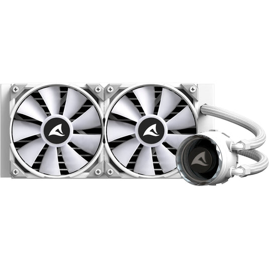 Sharkoon s80 rgb white waterkoeling (wit, 4-pins pwm fan-connector)