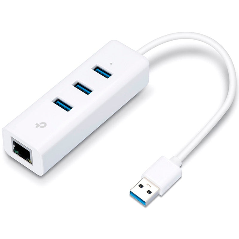 Afbeelding laden in galerijviewer, Tp-link ue330 3-port usb 3.0 + gigabit lan usb-hub (wit)
