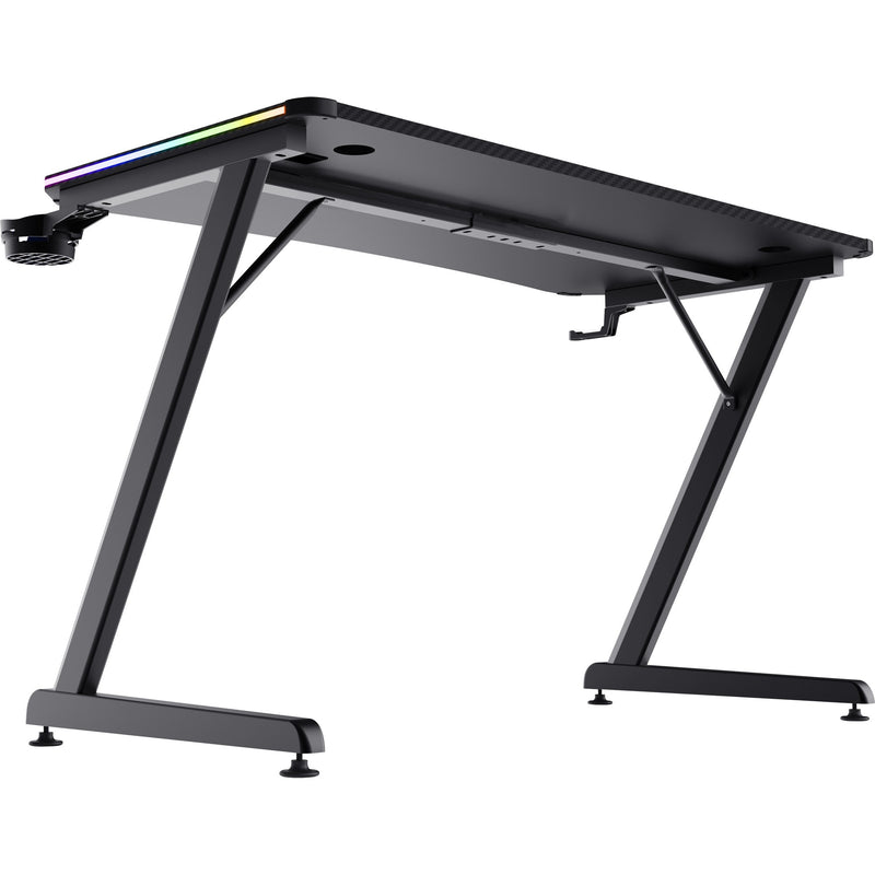 Afbeelding laden in galerijviewer, Trust gxt 709 luminus rgb-gamingbureau gaming desk (zwart)
