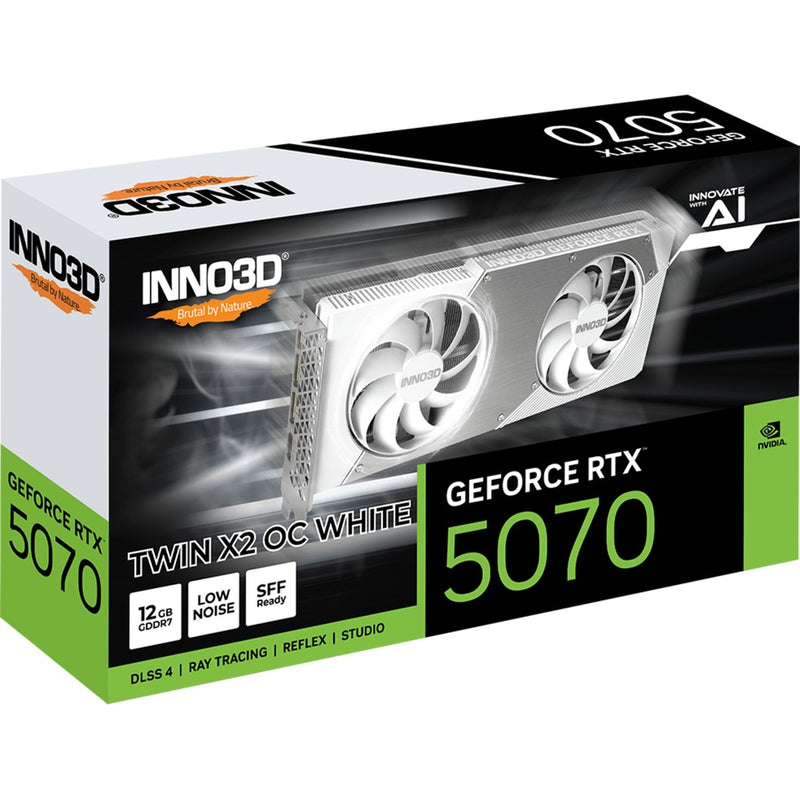 Afbeelding laden in galerijviewer, Inno3d geforce rtx 5070 twin x2 oc white grafische kaart (wit, dlss 4, 3x displayport, 1x hdmi 2.1)
