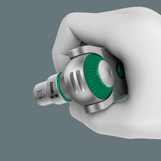 Wera 8100 sb 9 zyklop speed ratelset gereedschapsset (zwart groen, 29-delig, speedratel met draaibare kop)