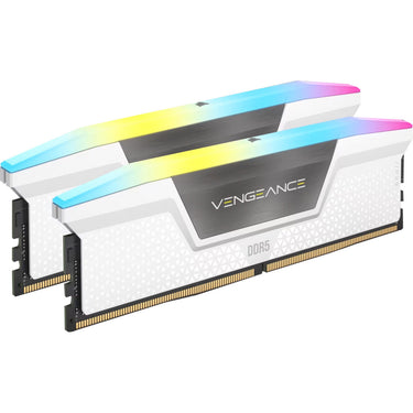 Corsair vengeance rgb 32 gb ddr5-6000 (2x 16 gb) werkgeheugen (wit, cmh32gx5m2e6000z36w, xmp 3.0)