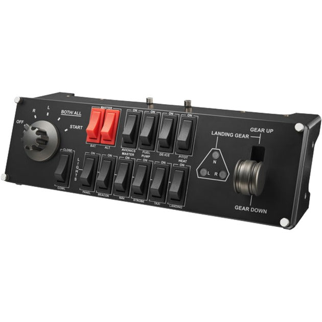 Afbeelding laden in galerijviewer, Logitech g saitek pro flight switch panel instrumentenpaneel (zwart, pc)
