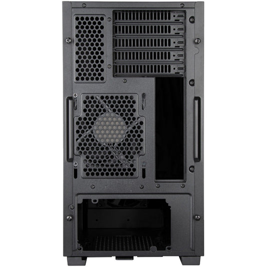 Silverstone cs382 mini tower behuizing (zwart | 2x usb-a | 1x usb-c)