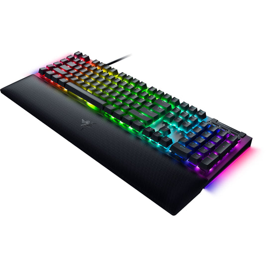 Razer blackwidow v4, gaming toetsenbord (zwart, us lay-out, yellow, rgb leds, doubleshot abs)