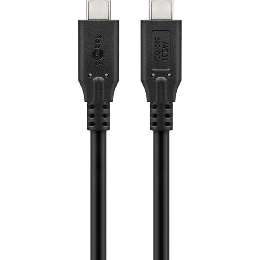 Goobay usb-c 4.0 > usb-c kabel (zwart, 0,5 meter)