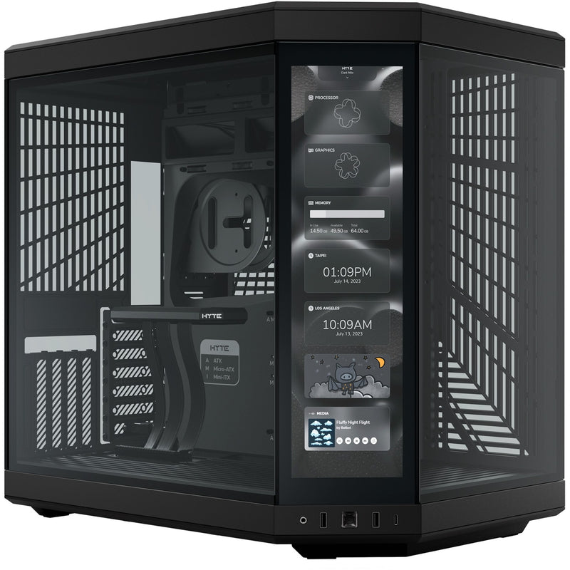Afbeelding laden in galerijviewer, Hyte y70 touch infinite midi tower behuizing (zwart | 2x usb-a | 1x usb-c | tempered glass)
