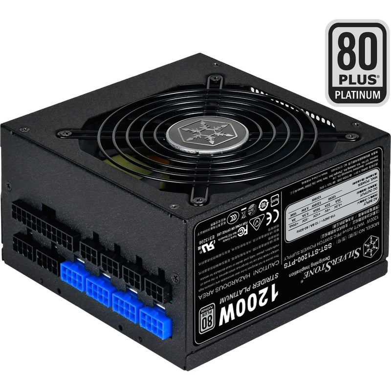 Afbeelding laden in galerijviewer, Silverstone sst-st1200-pts modulaire 1200 watt voeding (zwart, 8x pcie)

