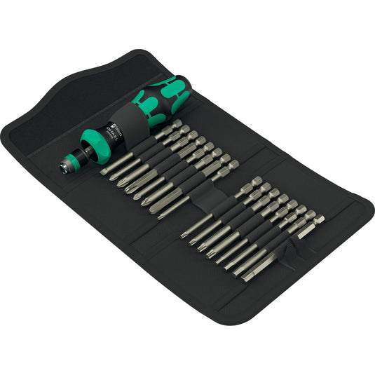Wera kraftform kompakt 60 ra -r 1, 17‑delig bitset (zwart groen)