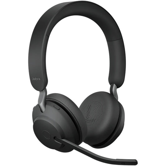 Jabra evolve2 65, ms stereo on-ear headset (zwart, microsoft teams, bluetooth)