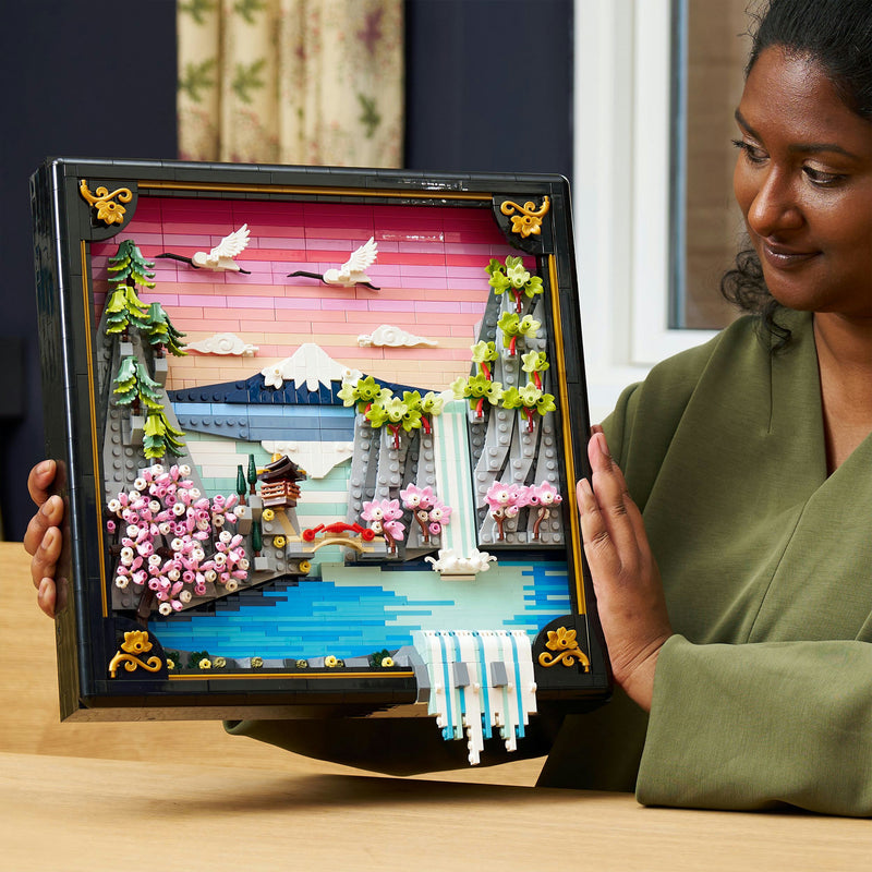 Afbeelding laden in galerijviewer, Lego ® art landschap met japanse kersenbloesems wanddecoratie - 31218
