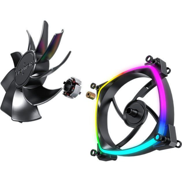 Afbeelding laden in galerijviewer, Montech rx120 pwm rgb case fan (zwart, 120 x 25 x 120 mm, 3-pin argb)
