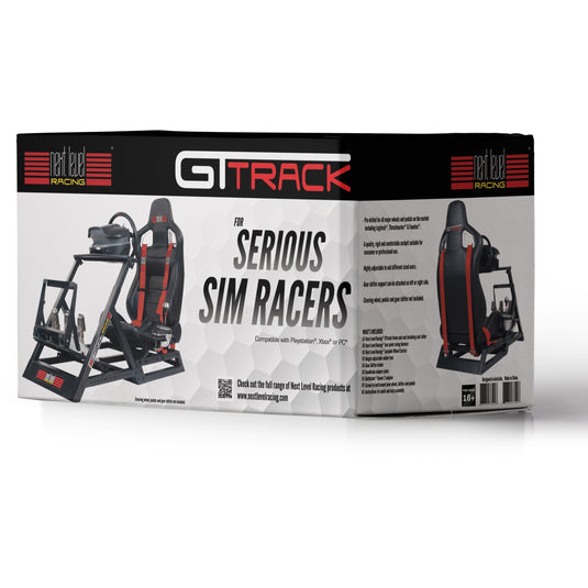 Next level racing gttrack simulator cockpit racing simulator (zwart)
