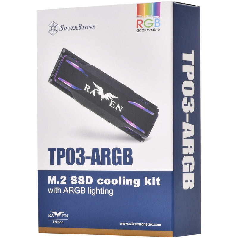Afbeelding laden in galerijviewer, Silverstone tp03-argb heatsink (zwart, geschikt voor m.2 2280 ssd)
