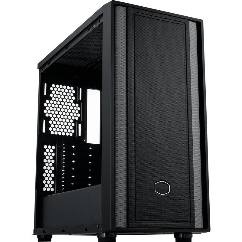 Afbeelding laden in galerijviewer, Cooler master masterbox 600 lite midi tower behuizing (zwart | 2x usb-a | 1x usb-c | rgb | tempered glass)
