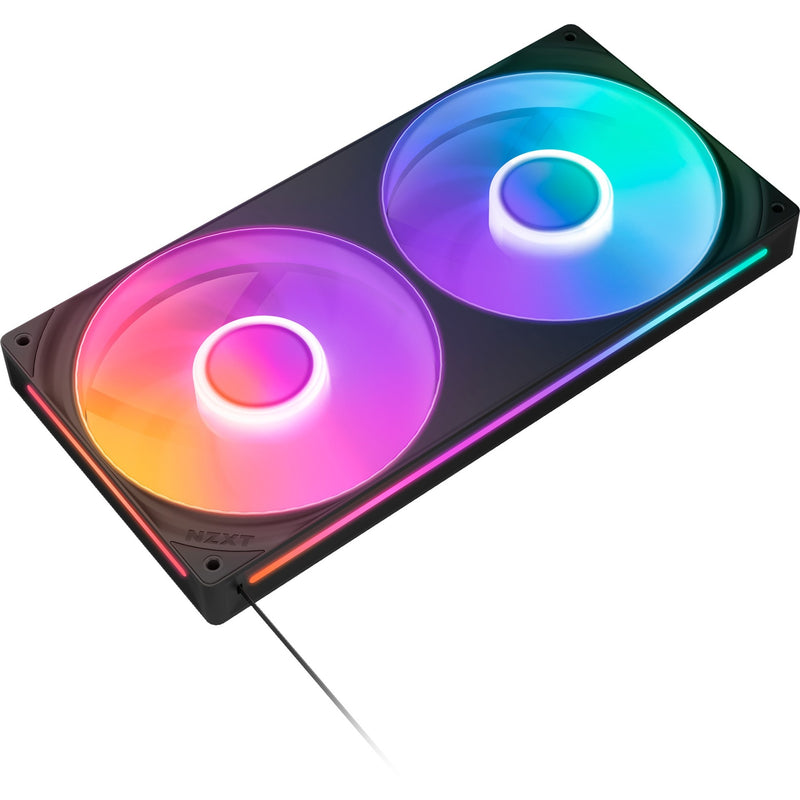 Afbeelding laden in galerijviewer, Nzxt f280 rgb core case fans (zwart, 2 stuks, 280 x 140 x 26 mm)
