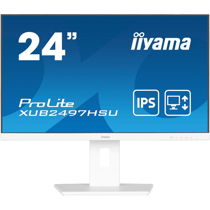Afbeelding laden in galerijviewer, Iiyama prolite xub2497hsu-w2 23.8 monitor (wit, hdmi, displayport, 2x usb-a, usb-b)
